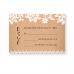 Chic Rustic White Floral Fall Wedding Invitation WIP002