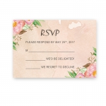 Vintage Outdoor Floral Blush Pink Wedding Invitation WIP011