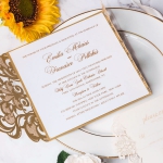 Laser Cut Wedding Invitations Cheap, Rustic Wedding Invitations, Spring/fall/winter  WLC017
