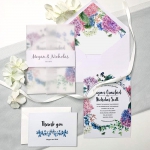 Cheap Wedding Invitations, Watercolor Wedding Invitations, Pink and Purple Lavender Hydrangea Floral Wedding Invitations, BOHO Floral Wedding Invitation, Spring Weddings, Summer Weddings, Beach Weddings, Garden Weddings, Save the Date WIP066