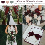 Vintage Burgundy Marsala Lace Elegant Wedding Invitations WLC038