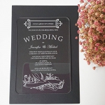 New Simple Rectangle Shape Laser Engraving Letters Clear Acrylic Wedding Invitation Card ACL001