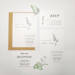 Rustic and minimalist invite, simple modern wedding invitation WS097