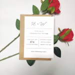 Minimalist wedding invitations, romantic and elegant, rustic wedding invite, simple and modern, cheap invite. WS104