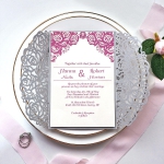 Mellow gray and mauve rose invite, rustic romantic feel for any season WS180