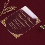 Royal design acrylic wedding invitations, vintage romantic WS189