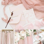 Elegant blush floral save the date card STD013