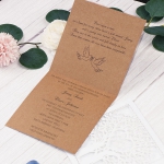 Unique rustic laser cut wedding invite, fold wedding invite, barn wedding WS228