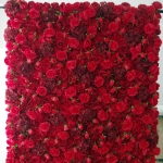 Rose Blossom Fabric Rolling Up Curtain Flower Wall FW014